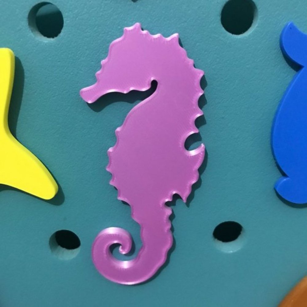 3D Printed Beach Sea Horse Themed Bogg Bag Bit Charms